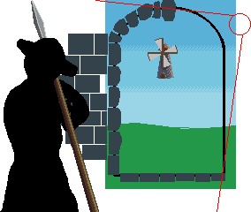 Граница на замке Длиннопост, Pixel art, Гифка, Рисование, Пошагово, Фэнтези, Coub