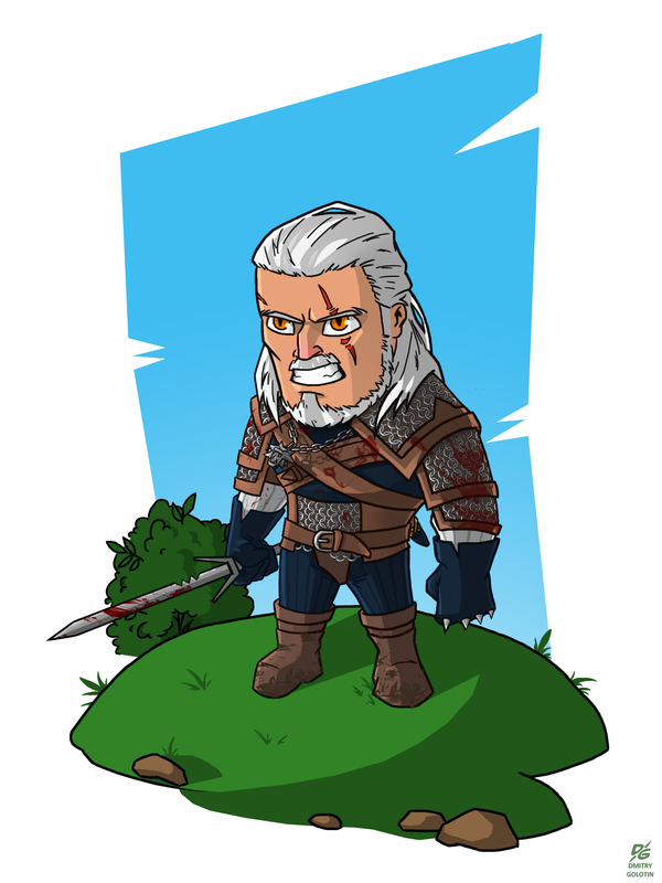 Geralt CHIBI , Geralt, ,  ,   , , 