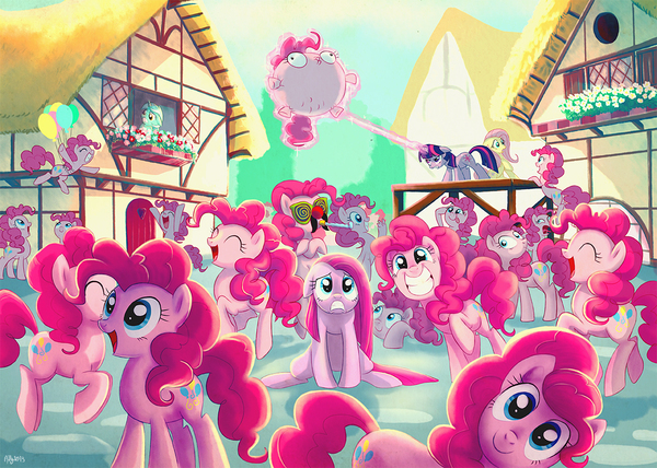    My Little Pony, Ponyart, Twilight Sparkle, Fluttershy, Lyra Heartstrings, Pinkie Pie, Pinkamena Diane Pie
