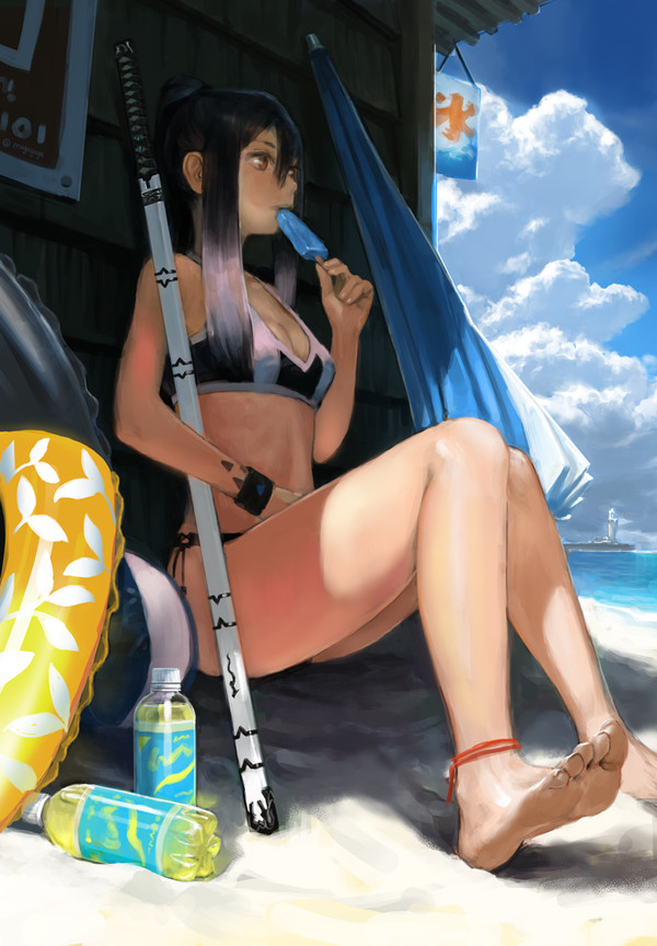 Summer Training , Anime Art, Original Character, Mage