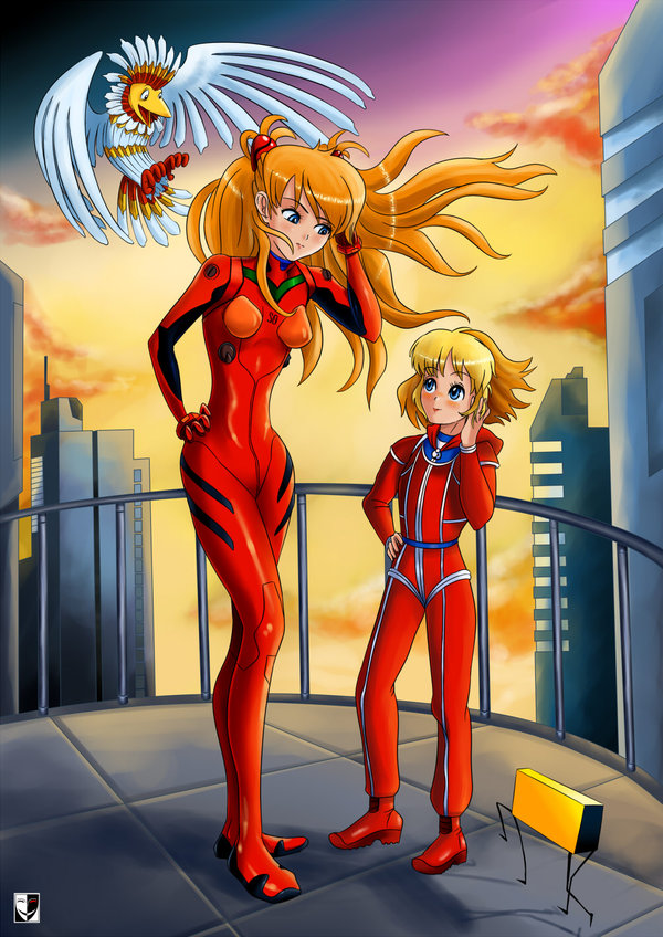 Its crossover time !! , ,   , Asuka Langley, Evangelion,  , 