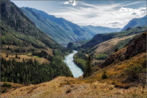 The Katun River and its tributaries - Katun, Mountain Altai, Russia, Summer, Nature, Go, Photo, The photo, Longpost, Altai Republic