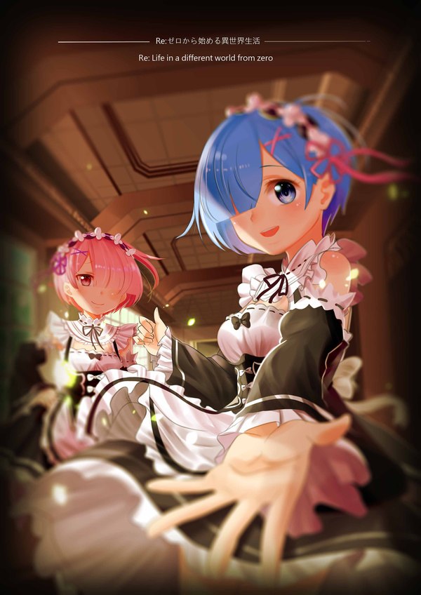 Re Zero Kara Hajimeru Isekai Seikatsu - Anime Art, Аниме, Re:Zero Kara, Rem, Ram, Rem (Re:Zero Kara), Ram (Re:Zero Kara)