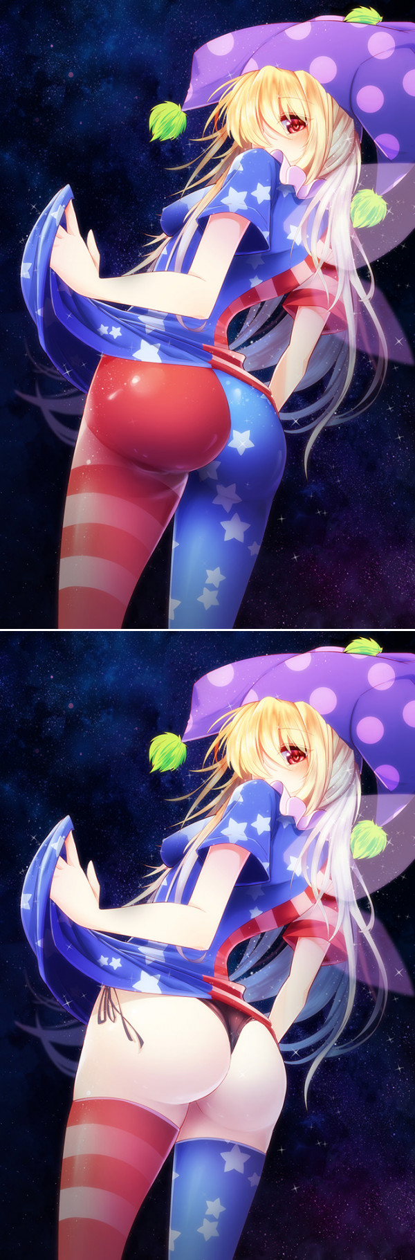 Anime Art - NSFW, Anime art, Anime, Touhou, Clownpiece, Booty, Pantsu, Longpost