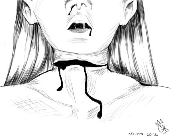 Sketch - My, Art, Drawing, Girls, Gouraud, Blood, Sketch