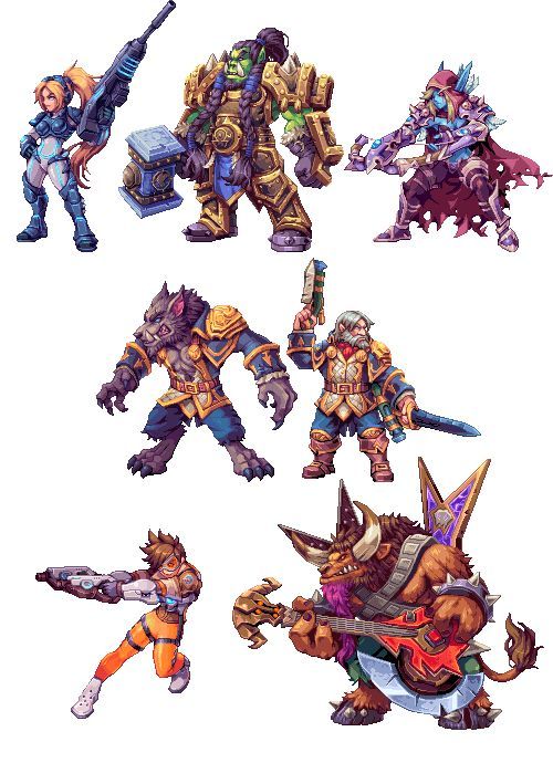  Heroes of the Storm Pixel Art, HOTS, , Blizzard