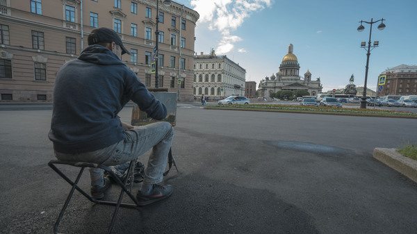 Парень с холстом. - Моё, Фото, Санкт-Петербург, Sony a7ii