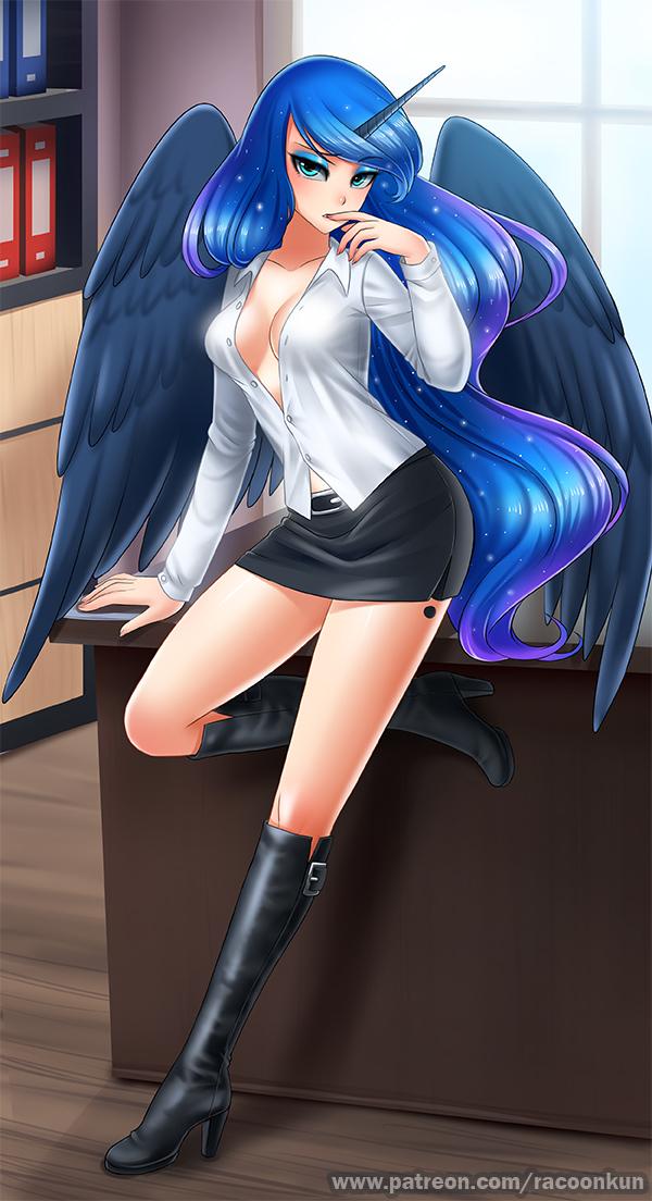    My Little Pony, Equestria Girls, Princess Luna, MLP Edge, Racoonkun