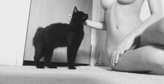 Me and my kitty - NSFW, My, Moore, Acquaintance