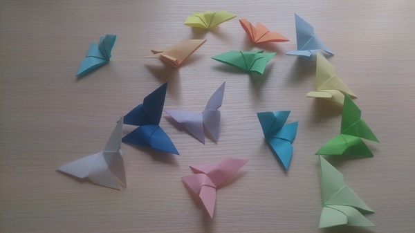 Оригами для чайников: Бабочка Оригами, Бабочка, Своими руками, Длиннопост
