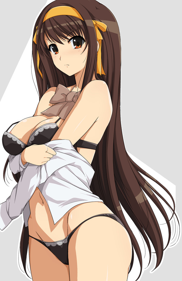 Suzumiya Haruhi. - NSFW, Аниме, Anime Art, Suzumiya Haruhi no Yuuutsu, Suzumiya Haruhi