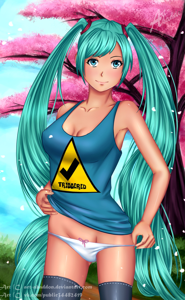 Miku on demand - NSFW, My, Endless summer, Hatsune Miku, Anime, Not anime, Longpost