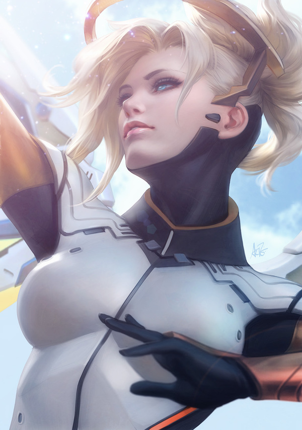 Angela Ziegler Overwatch, Mercy, Artgerm, , Blizzard