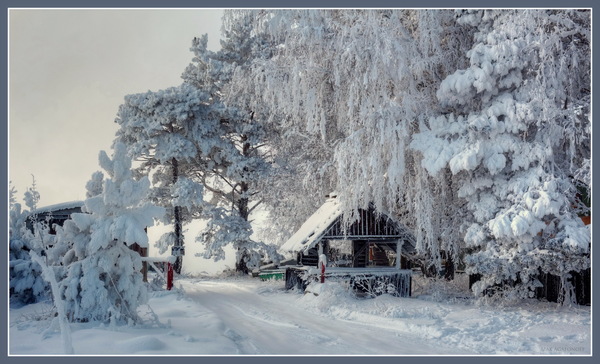 Зимние пейзажи Россия, Сибирь, Железногорск, Пейзаж, Зима, Мороз, Canon, HDR