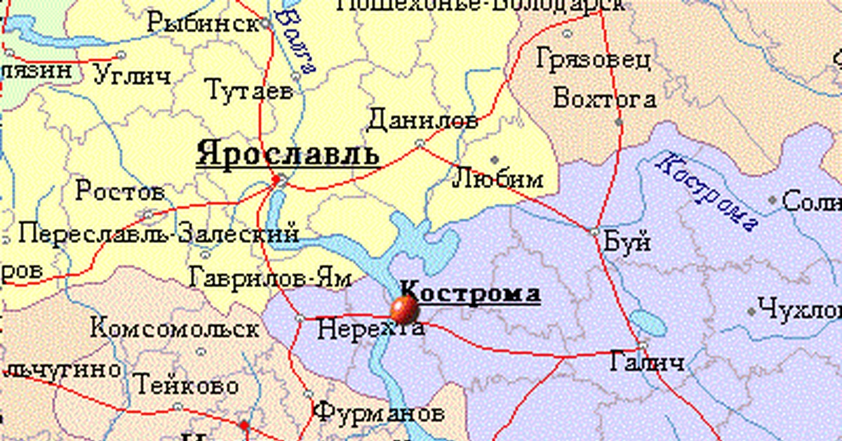 Где находится кострома. Город буй Костромской области на карте России. Нерехта на карте Костромской области. Город буй Костромской области на карте.