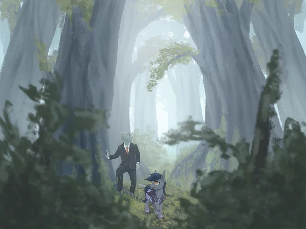Somewhere in the forest - My little pony, PonyArt, Anon, Original character, Batpony