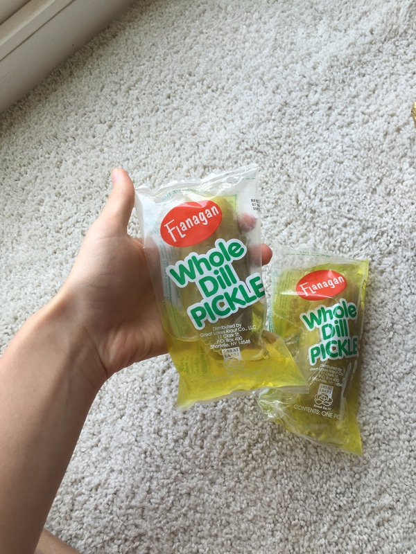 For convenience, the Americans came up with the idea of ??\u200b\u200bselling pickles in individual packaging. From myself I want to say that they taste very even! - My, Food, America, Cucumbers, Travels, Humor, Interesting, USA