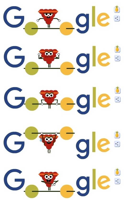 Новая гифка гугла и армянский штангист