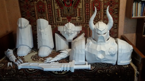     ver.2.0 Warhammer 40k, Warhammer chaos, ,  , Pepakura, Papercraft, 