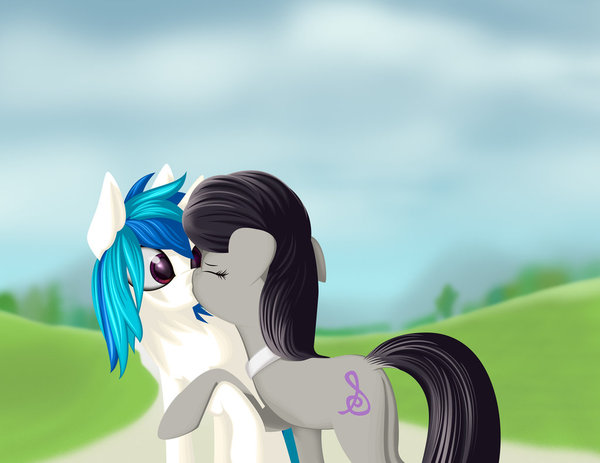 One Step Ahead - My little pony, Octavia melody, Vinyl scratch, MLP Lesbian, Shipping