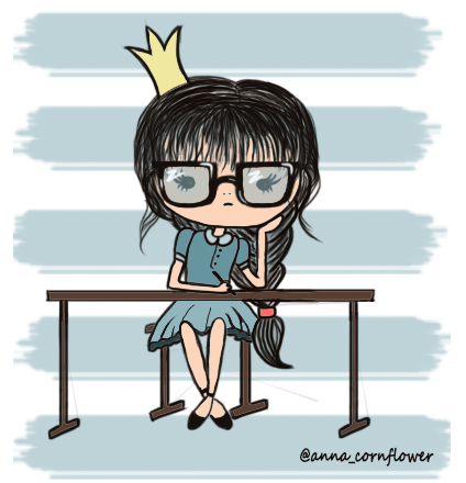 This is me when I'm so businesslike waiting for inspiration - My, Art, Illustrations, Drawing, Princess