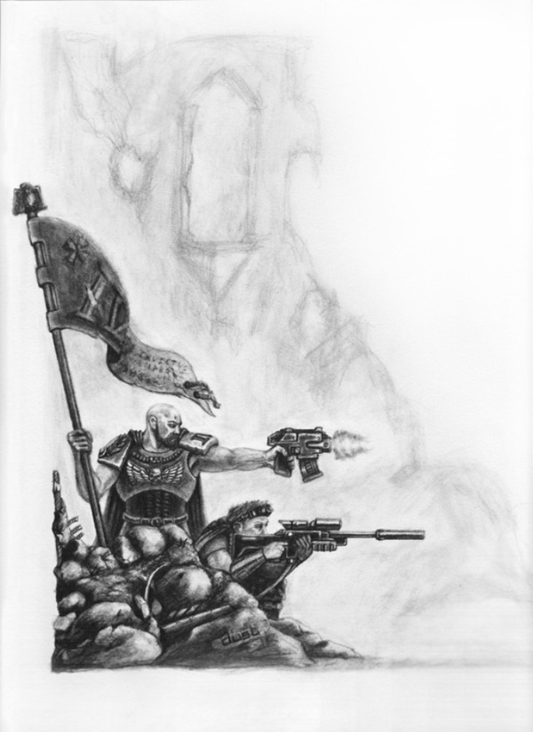 When you sit in ambush for several hours, and the sergeant is tired of waiting. - Images, Art, Warhammer 40k