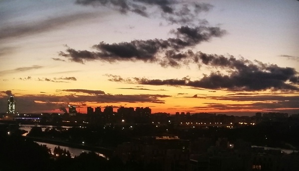 Floating in a Ferris wheel. St. Petersburg. - My, Russia, World around us, Evening, Sunset, Peace