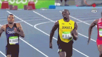 Watch me) - Usain Bolt, Olympiad, Rio de Janeiro, GIF