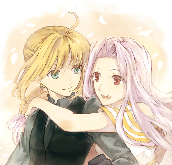 And some more cuteness - Irisviel Von Einzbern, Saber, Fate Zero, Fate, Anime, Anime art, Longpost