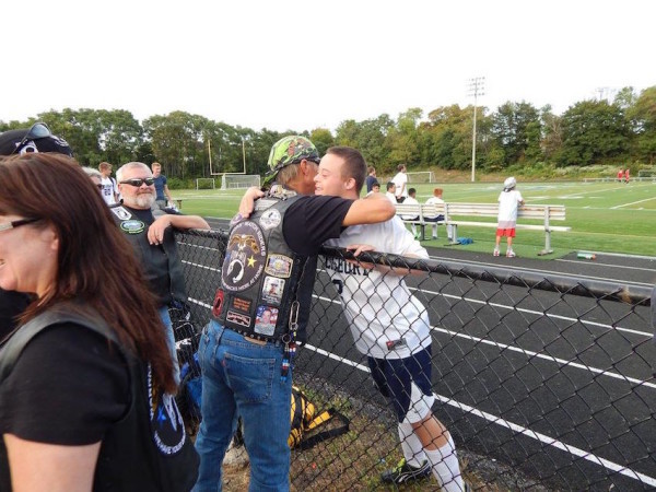 Bikers support teen with Down syndrome on his first day of high school - Bikers, Motorcyclist, Support, Teenagers, Children, School, Disease, Longpost, Motorcyclists