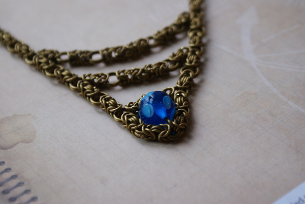 Mail necklace. - My, Chain weaving, Decoration, Handmade decorations, Chain mail, Wire crafts