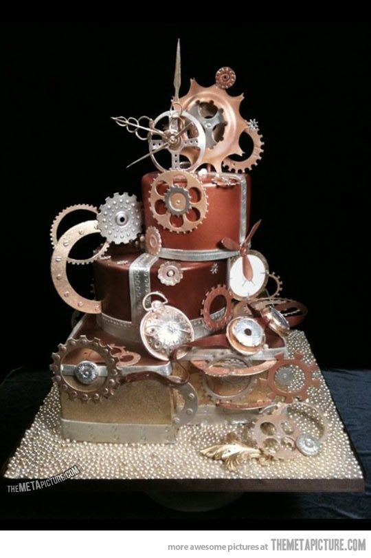 edible steampunk - Cake, Photo, Longpost, Steampunk