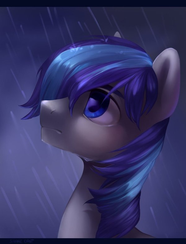 Under rain - My little pony, PonyArt, Share Dast