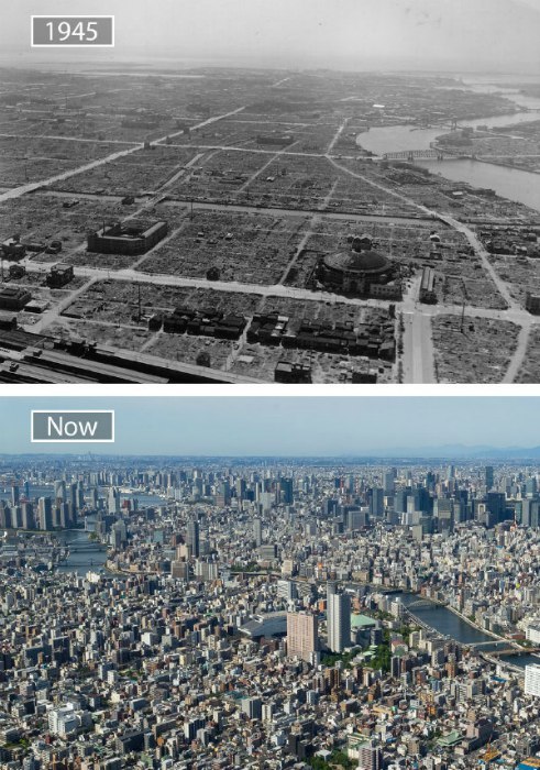 10 photos then and now showing the scale of development of large cities - World of building, Building, Constructions, Architecture, Engineer, Builders, Urban planning, Town, Longpost