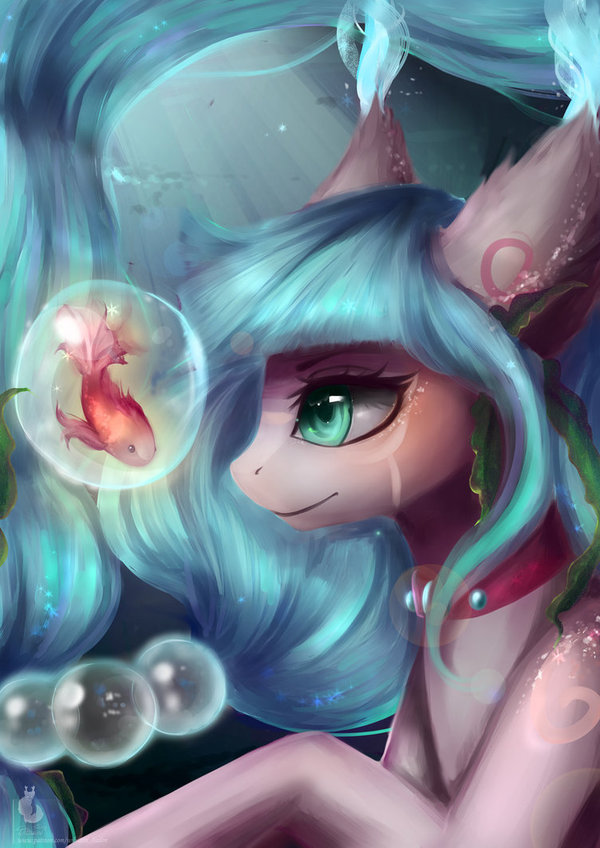 Commission: Aquamarine My Little Pony, Original Character, Wilvarin-liadon