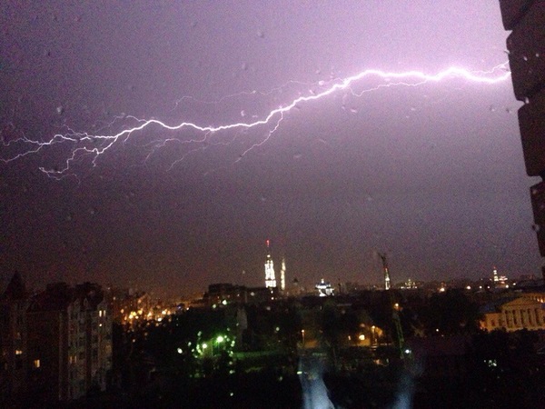 It turned out beautiful - Lightning, Thunderstorm, Tambov, Excerpt, Photo, Beautiful, Weather, Rain