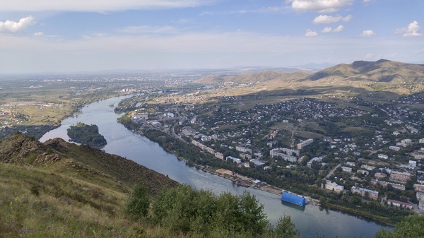 View of Ust-Kamenogorsk from above - My, LG g4, Town, Hydroelectric power station, Longpost, Ust-Kamenogorsk