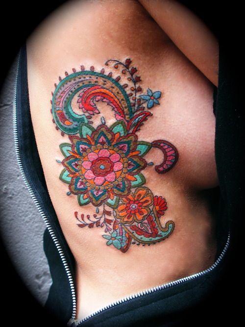 How else to add color to your life - Tattoo, Longpost, Color, Ornament, Flowers, 