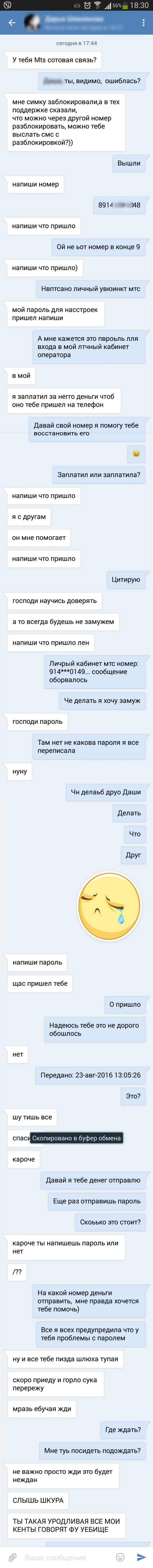 Как довести взломщика страниц в ВК. - Мошенничество, Довел, Длиннопост, ВКонтакте, Скриншот