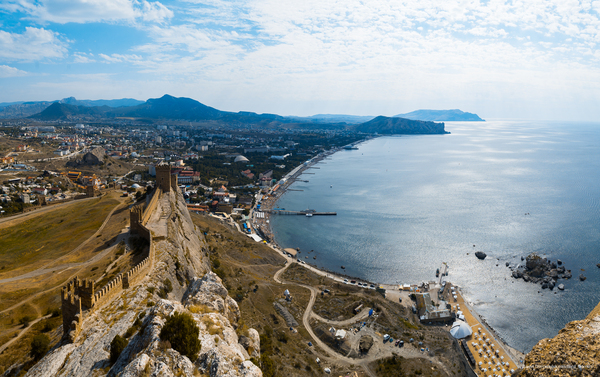 Sudak fortress - My, Photo, Crimea, Tourism, Drive, Russia, Landscape, Панорама