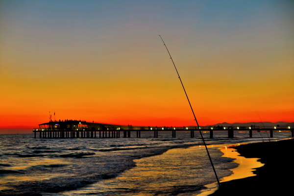 Sunset in Viareggio - My, Italy, Beach, Steward, Relaxation, Sea, Travels, Longpost