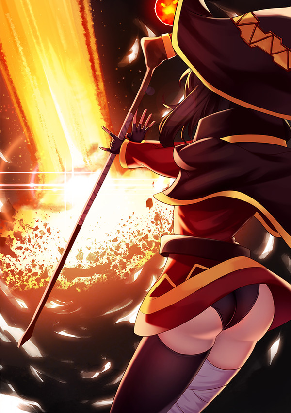 NICE EXPLOSION! - NSFW, Аниме, Anime Art, Konosuba, Megumin, Панцу, Daydream zhdkffk21