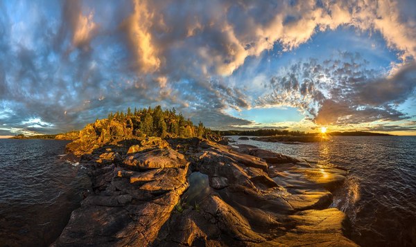 Cloud Lasso. Lake Ladoga, Karelia. - Ladoga lake, Карелия, Photo, Images