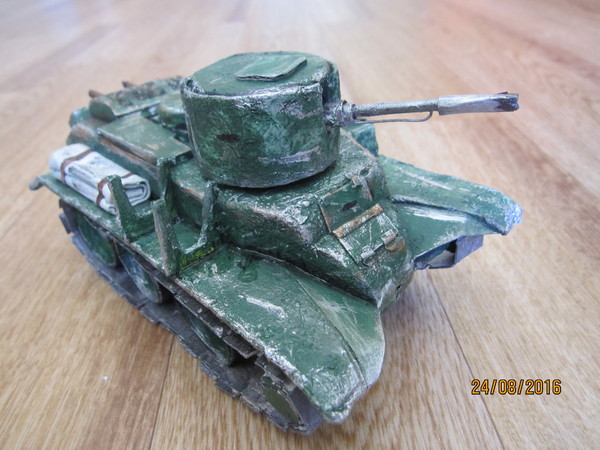 BT-7 - mutant - My, Tanks, Stand modeling, Models, Cardboard, Longpost