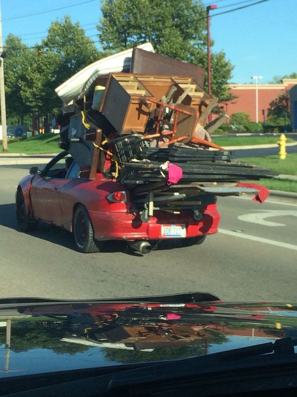 Not only Russians can! - Photo, Car, Relocation, Furniture