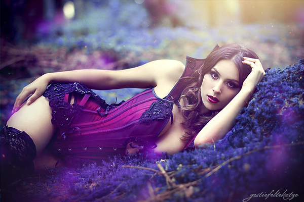 lovely purple - Corset, Beautiful girl, , Fantasy, Gothic