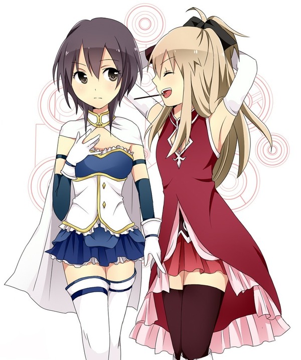 Yuru Yuri Magica - Anime Art, Toshinou kyouko, Funami Yui, Yuru yuri, Sakura Kyouko, Miki Sayaka, Mahou Shoujo Madoka Magica