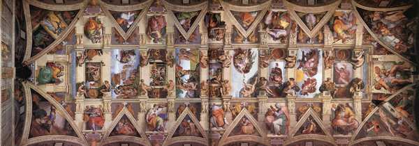 A moment of beauty. - Chapel, Sistine Chapel, Michelangelo, Art, Fresco, Ceiling, Altar, Longpost, Michelangelo Buonarroti