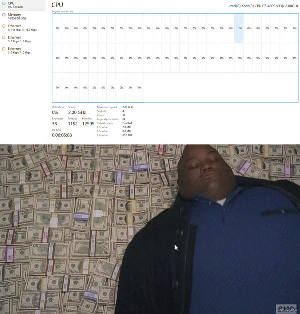 То чувство когда компания купила нормальный сервер