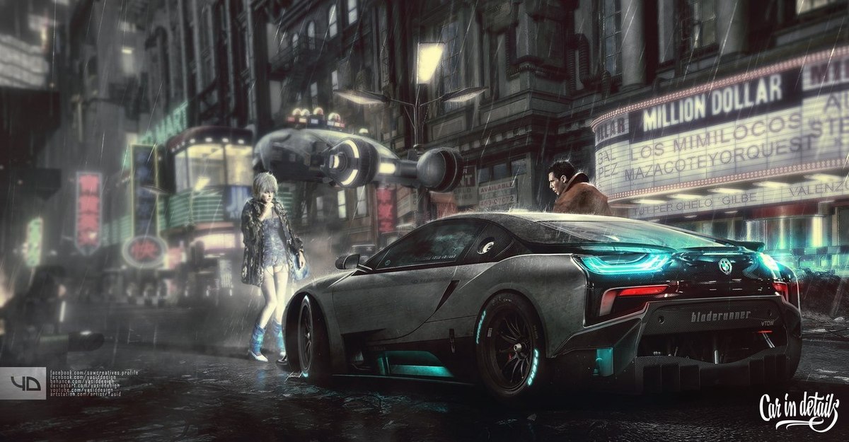 Киберпанк машины. BMW i8 киберпанк. Cyberpunk 2077 BMW. Cyberpunk 2077 машина БМВ. Бегущий по лезвию 1982 машина.